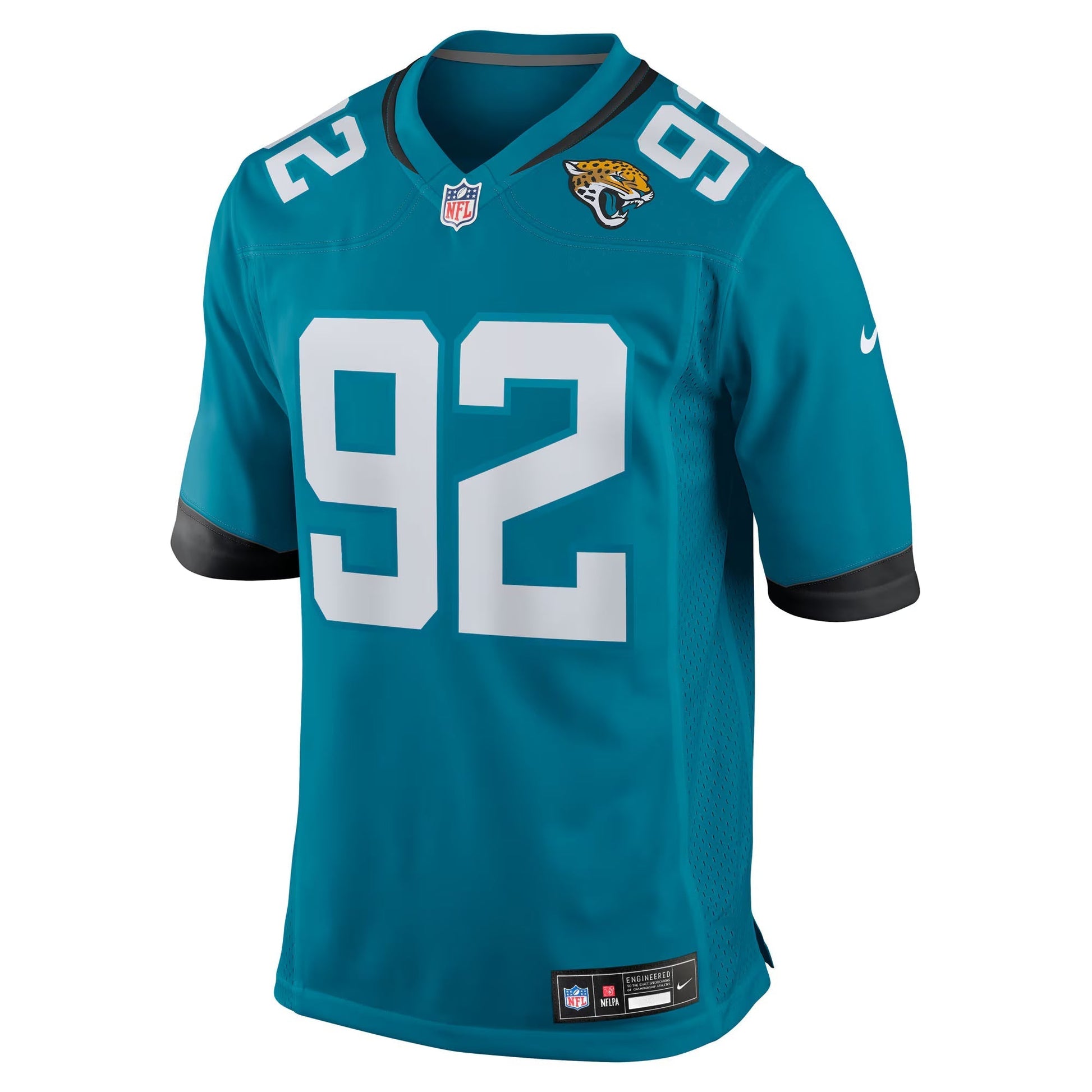Jacksonville Jaguars Danny Striggow Teal Team Game Jersey football jersey product view 1