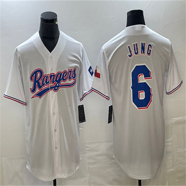 Los Angeles Dodgers #6 Josh Jung White Home Authentic Patch Jersey Baseball Jerseys baseball jersey product view 1