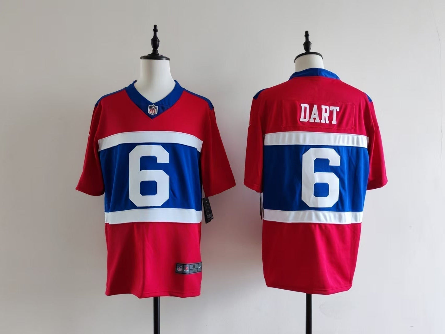 Men's New York Giants Jaxson Dart Jersey-Red football jersey product view 1