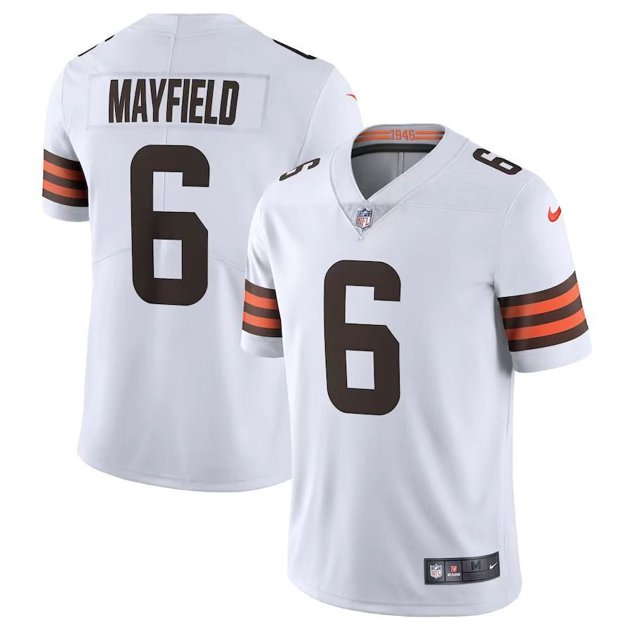 Men's Cleveland Browns Baker Mayfield Jersey-White#6 football jersey product view 1