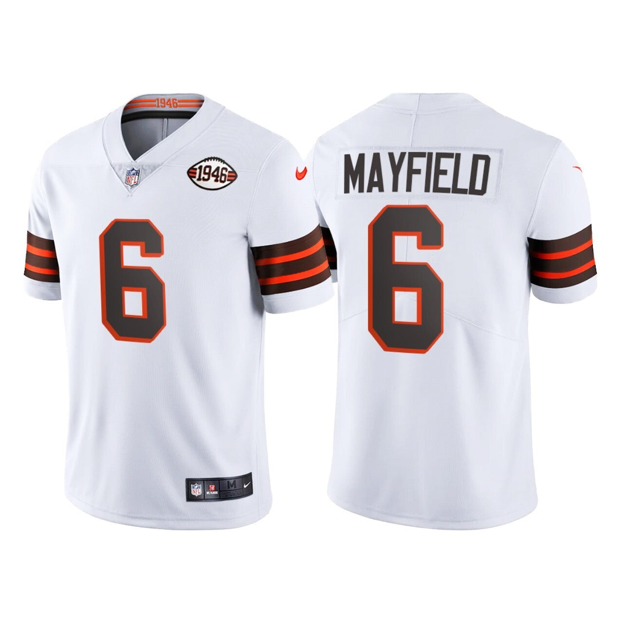 Men's Cleveland Browns Baker Mayfield Jersey-White football jersey product view 1