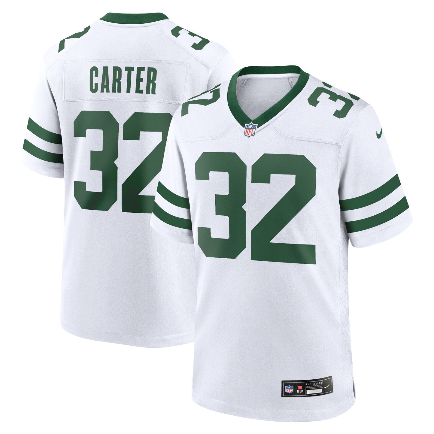 Michael Carter New York Jets Game Jersey - Legacy White football jersey product view 1