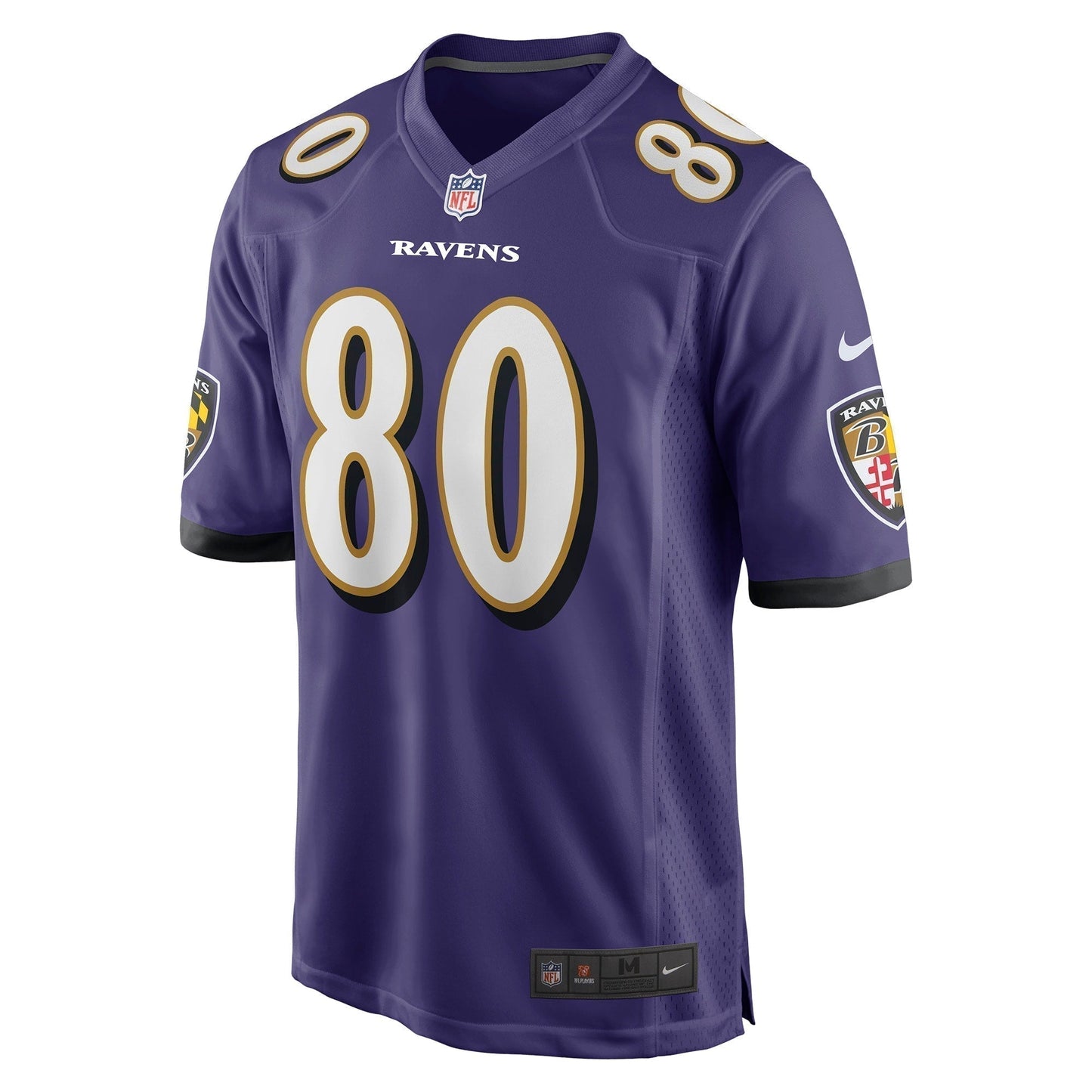 Isaiah Likely Baltimore Ravens Game Jersey - Purple football jersey product view 2