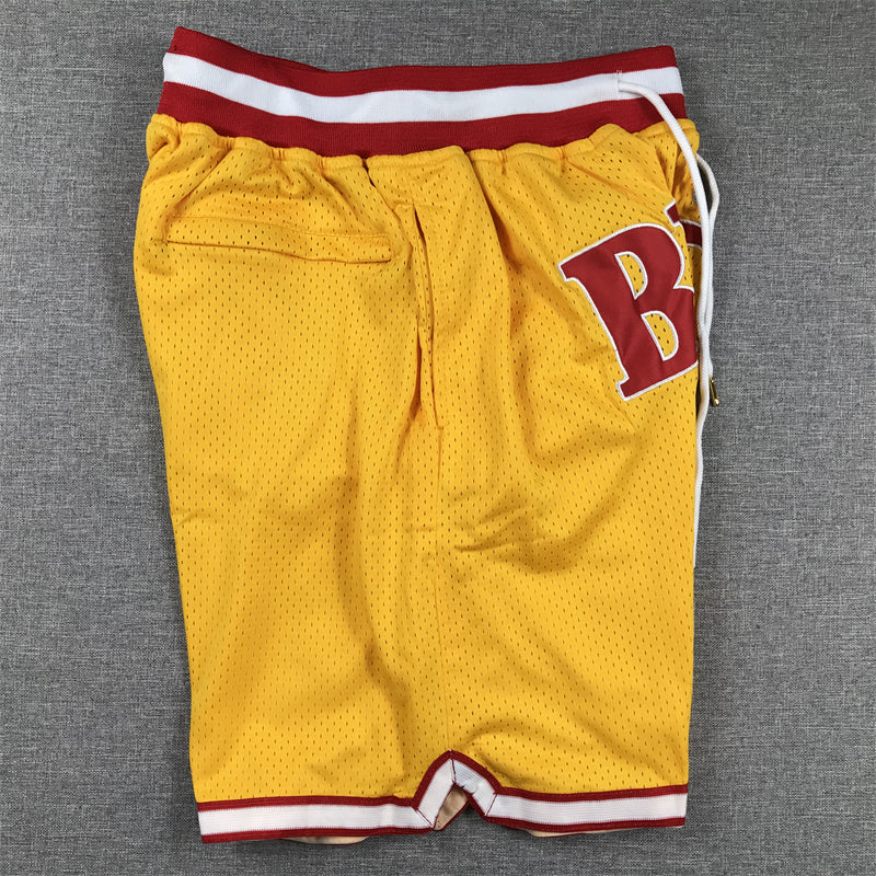 Men's Tampa Bay Buccaneers Yellow Pocket Shorts football jersey product view 3