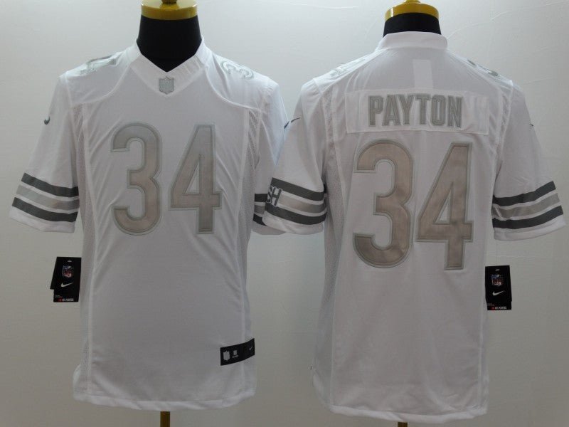 Men's Chicago Bears Walter Payton #34 White Game Player Jersey1 football jersey product view 1