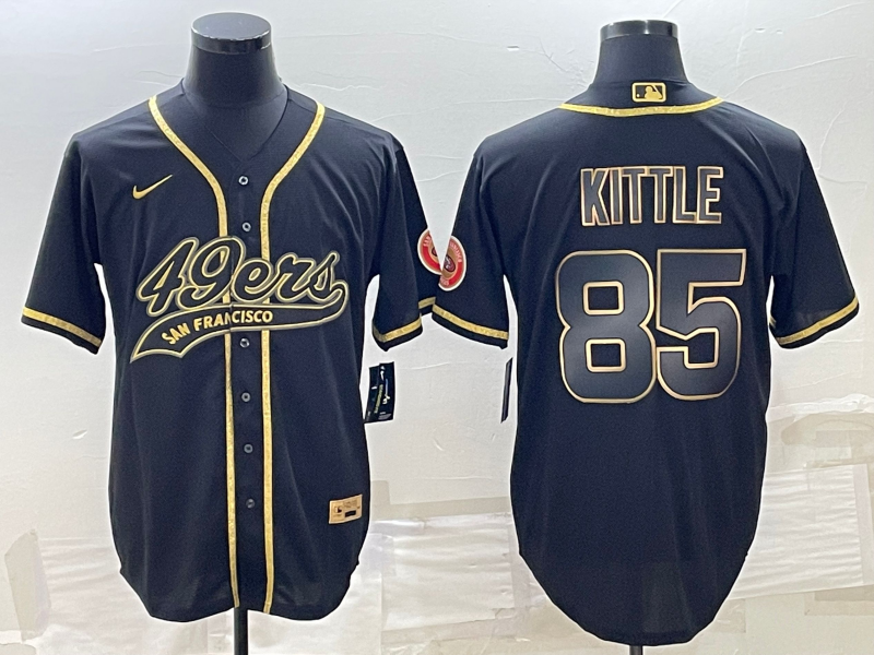 Men's San Francisco 49ers George Kittle Black Player Jersey Joint Edition football jersey product view 1