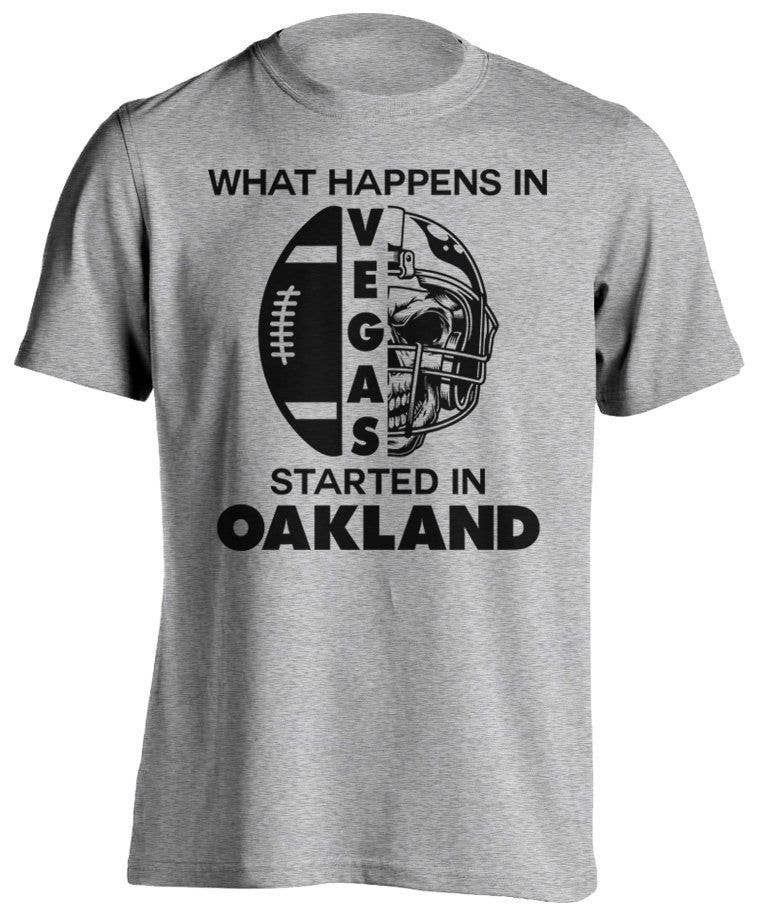 Vegas To Oakland Skull Football Fan Shirt Unisex T-shirt, Sweatshirt, Hoodie, Long Sleeve Tee - T-Shirt, Sweatshirt, Hoodie