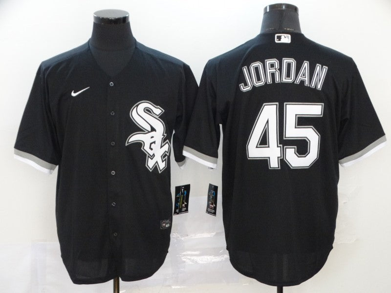 Men's Chicago White Sox Michael Jordan #45 Black Replica Baseball Jersey baseball jersey product view 1