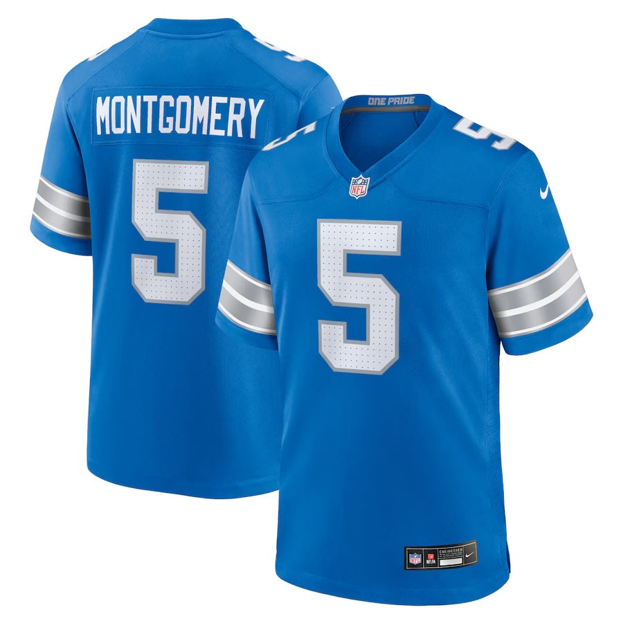 David Montgomery Detroit Lions 2024 Jersey football jersey product view 1