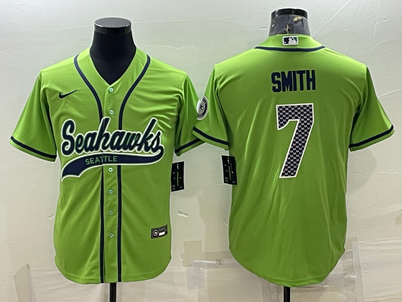 Men's Seattle Seahawks Geno Smith Green Game Jersey Joint Edition football jersey product view 1