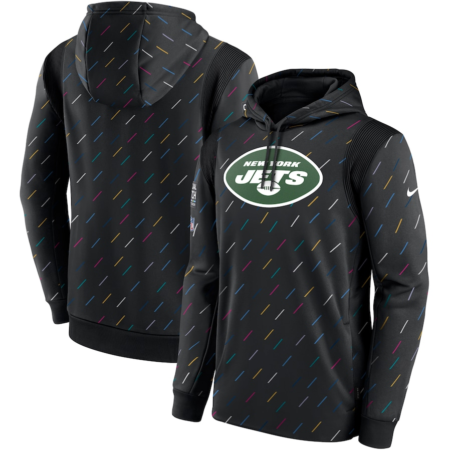 Men's New York Jets 2021 Salute to Service Hoodie Black football jersey product view 1