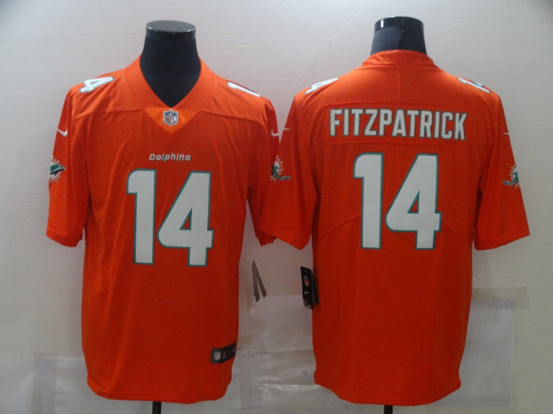 Men's Miami Dolphins Ryan Fitzpatrick Orange Game Jersey football jersey product view 1