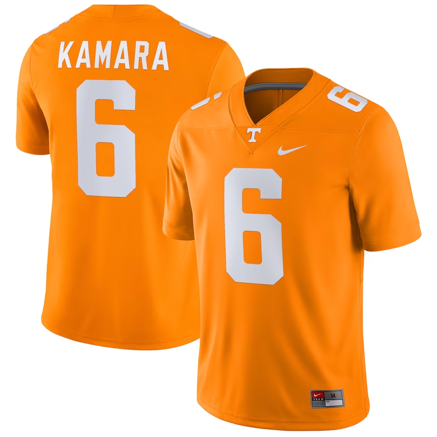 Men's Tennessee Volunteers Alvin Kamara #6 Orange Player Game Jersey sports jersey product view 1