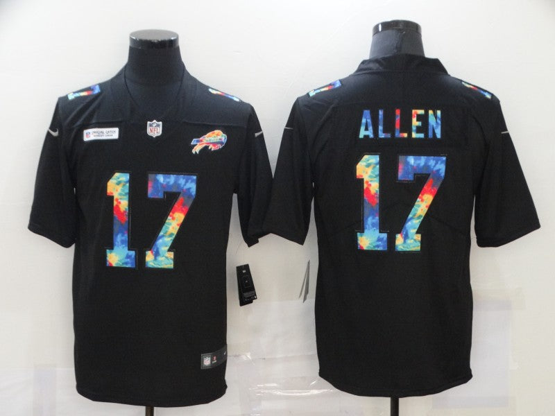 Men's Buffalo Bills Josh Allen #17 Black Player Game Jersey1 football jersey product view 1