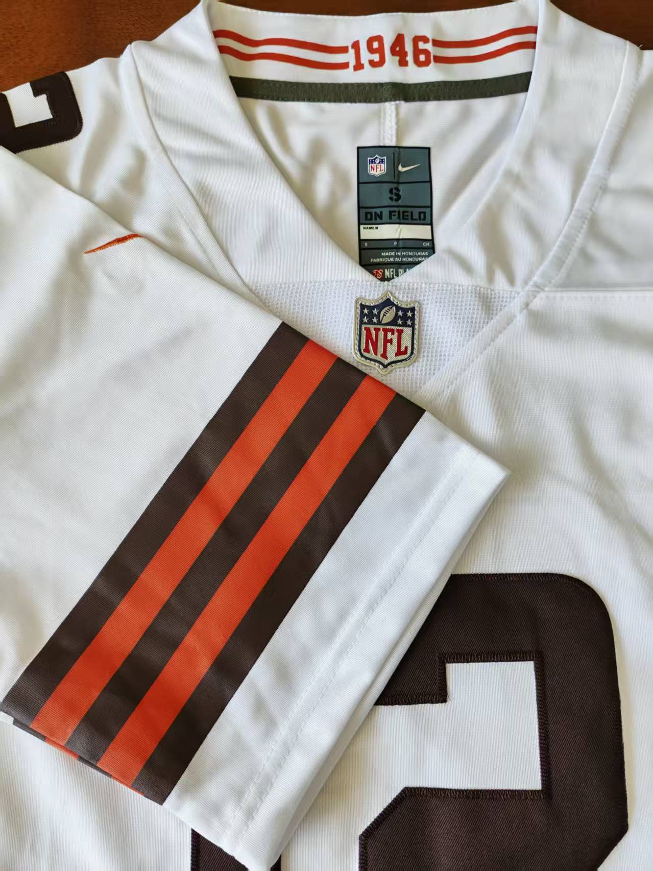 Men's Cleveland Browns Shedeur Sanders Jersey-White#12 football jersey product view 2