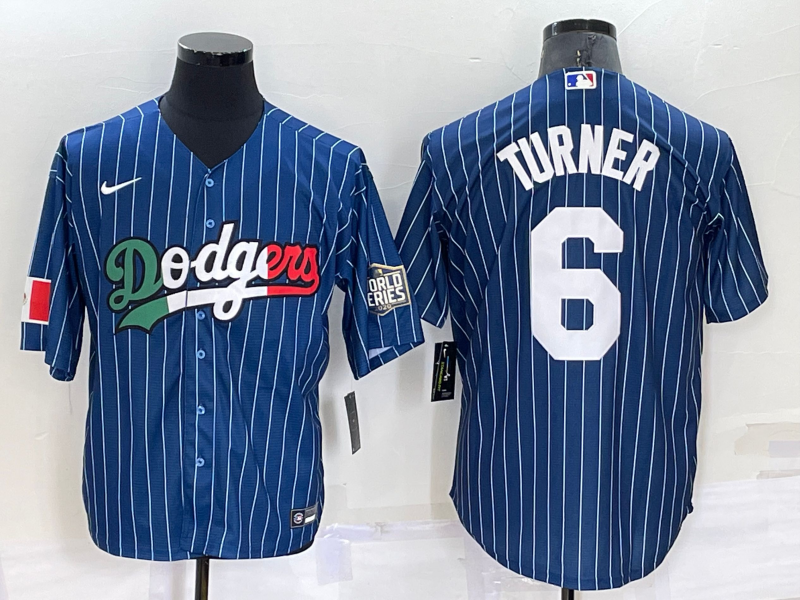 Men's Los Angeles Dodgers Trea Turner Blue Alternate Game Jersey baseball jersey product view 1
