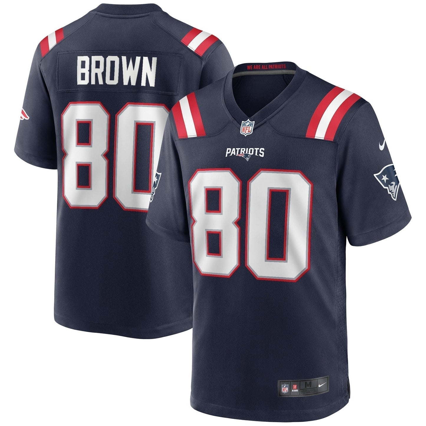 Troy Brown New England Patriots Game Retired Jersey - Navy football jersey product view 1