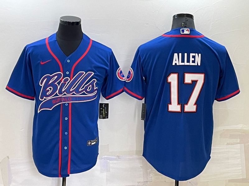 Men's Buffalo Bills Josh Allen Royal Game Jersey Joint Edition football jersey product view 1