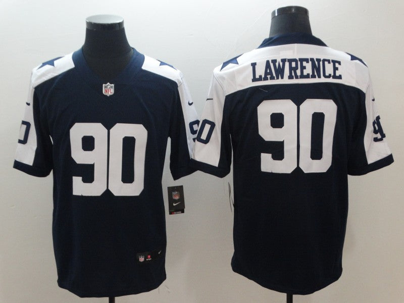 Men's Dallas Cowboys DeMarcus Lawrence #90 Navy Alternate Custom1 Game Jersey1 football jersey product view 1
