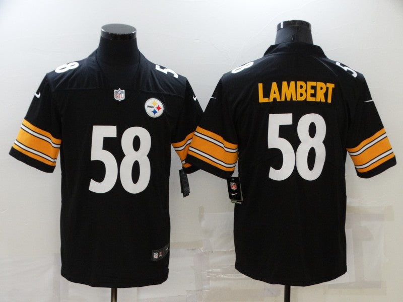 Men's Pittsburgh Steelers Jack Lambert #58 Black Game Jersey1 football jersey product view 1