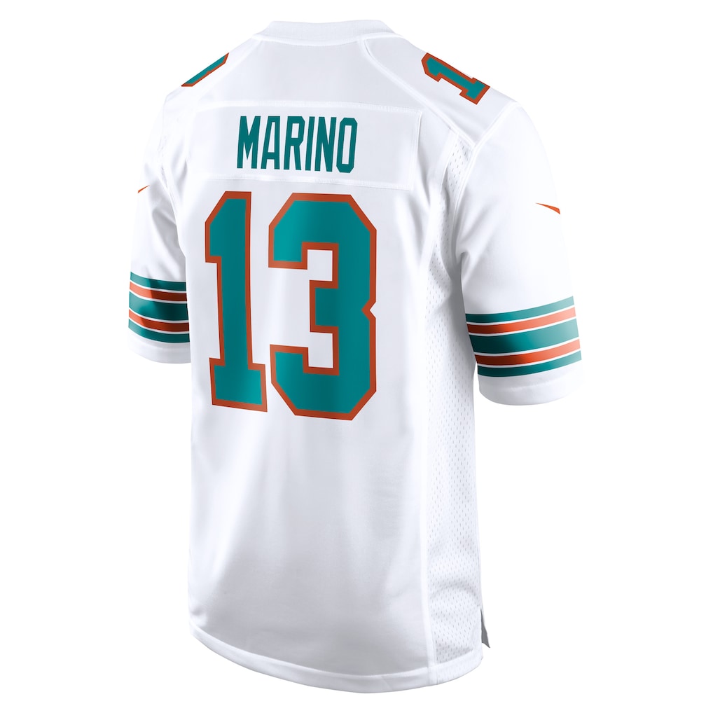 M.Dolphins #13 Dan Marino White Retired Player Jersey football jersey product view 1