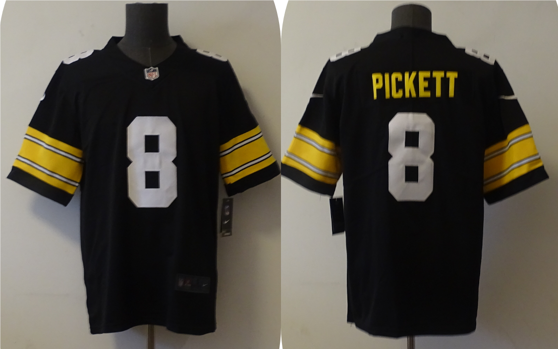 Men's Pittsburgh Steelers Kenny Pickett Black Player Game Jersey football jersey product view 1
