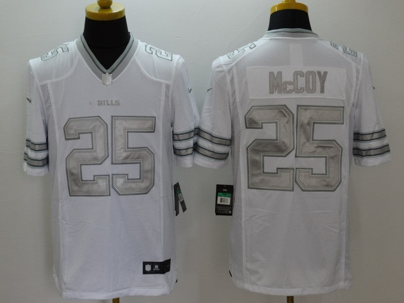 Men's Buffalo Bills LeSean McCoy #25 White Game Player Jersey1 football jersey product view 1