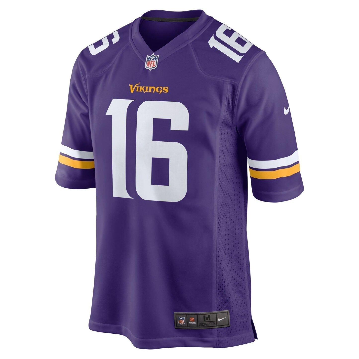 Jaren Hall Minnesota Vikings Game Jersey - Purple football jersey product view 2