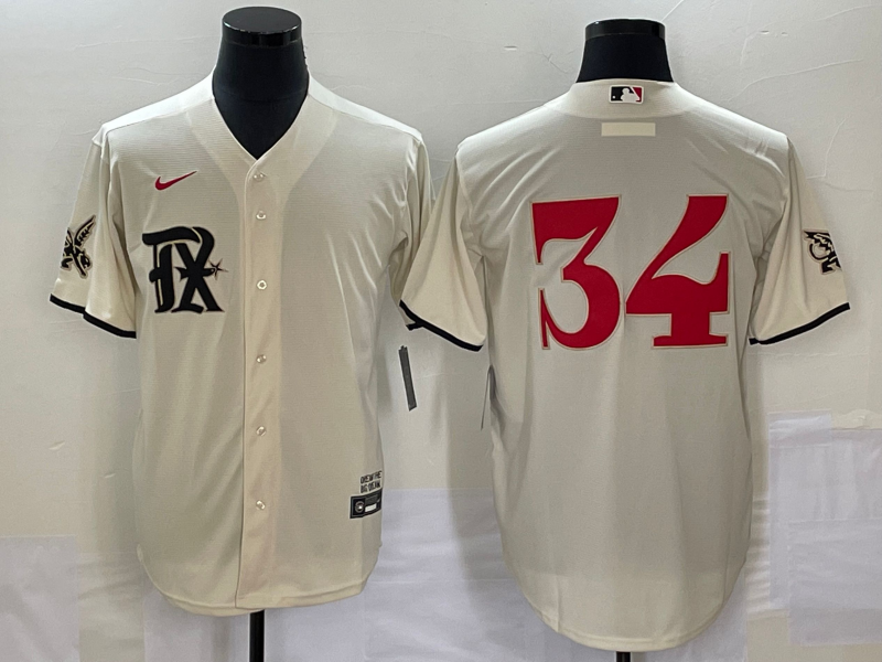 Men's Texas Rangers Nolan Ryan Cream 2023 City Connect Replica Player Jersey baseball jersey product view 1