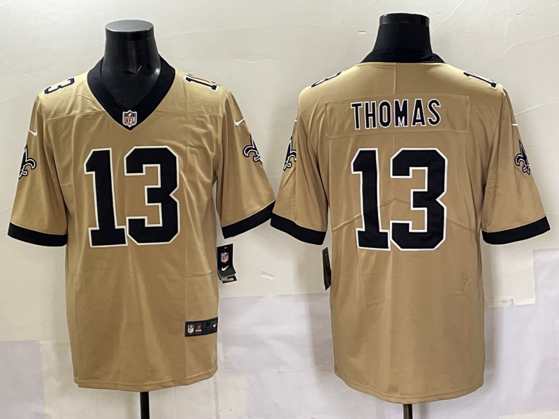 Men's New Orleans Saints Michael Thomas #13 Gold Gameday Golds Alternate Game Player Jersey football jersey product view 1