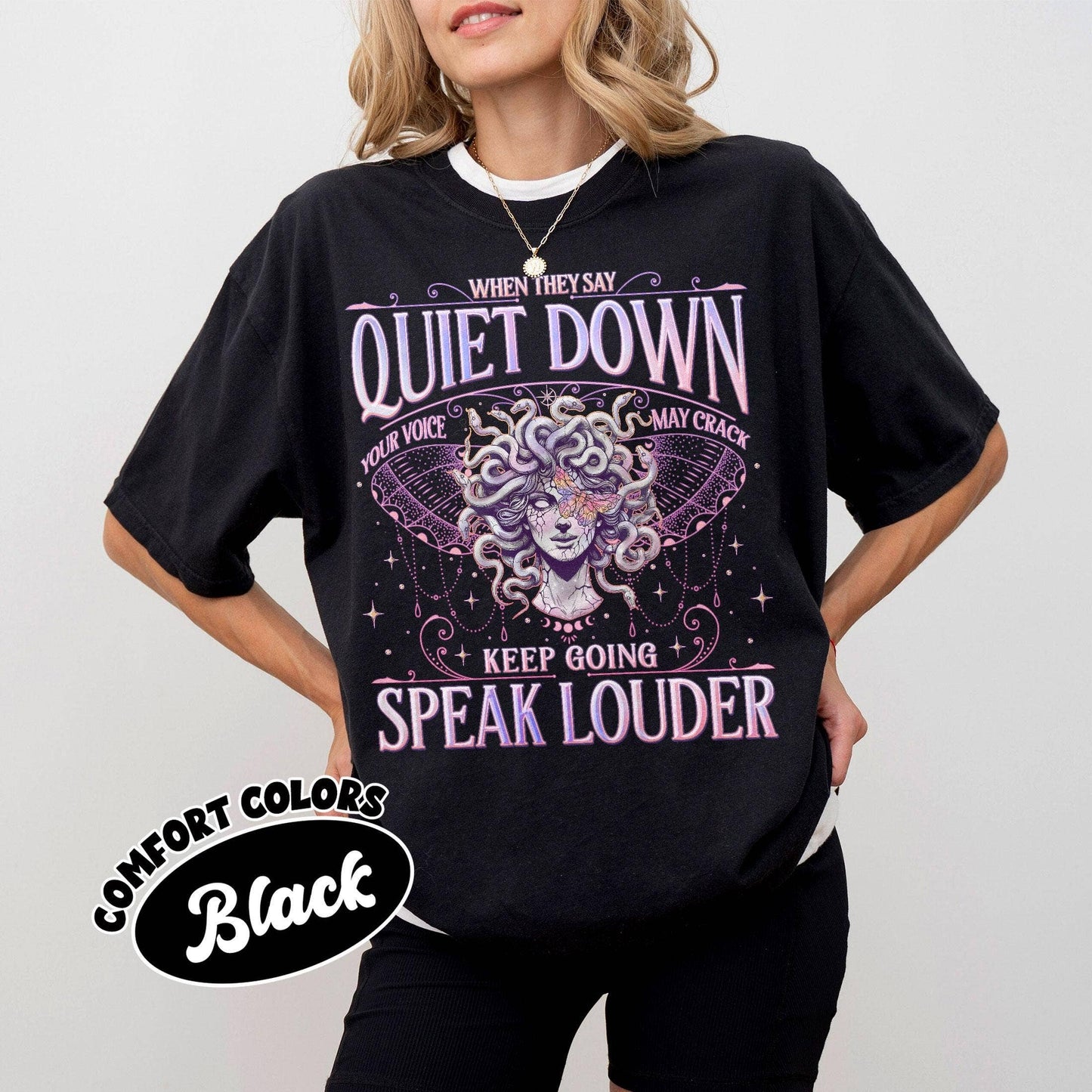 Feminist Resistance Speak Louder Women's Rights Tee Unisex T-shirt, Sweatshirt, Hoodie, Long Sleeve Tee - T-Shirt, Sweatshirt, Hoodie