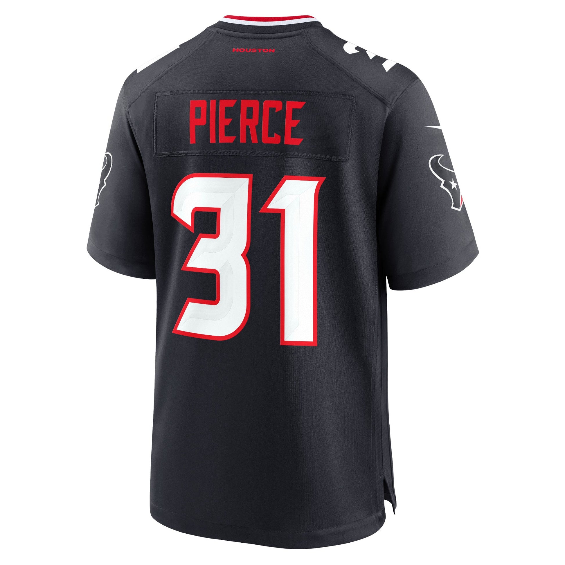 Dameon Pierce Houston Texans Game Jersey - Navy football jersey product view 3