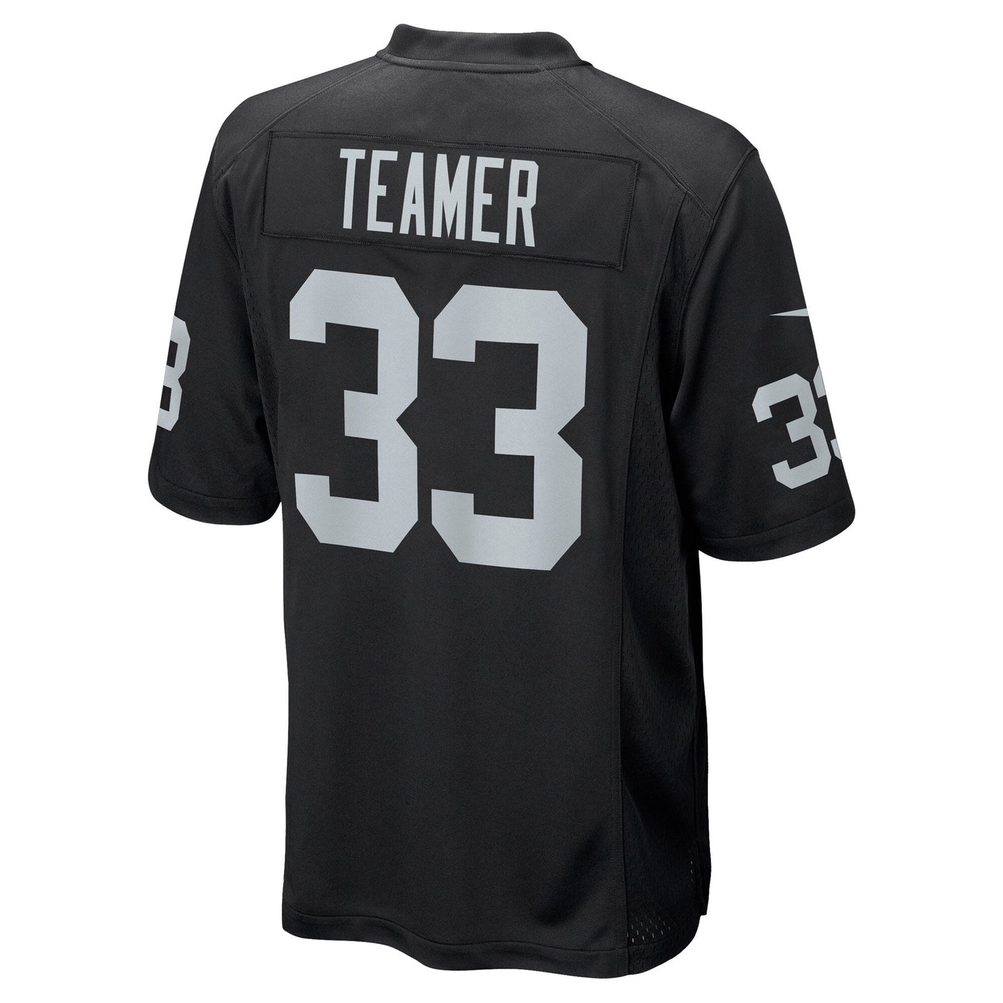 Roderic Teamer Las Vegas Raiders Game Jersey - Black football jersey product view 3