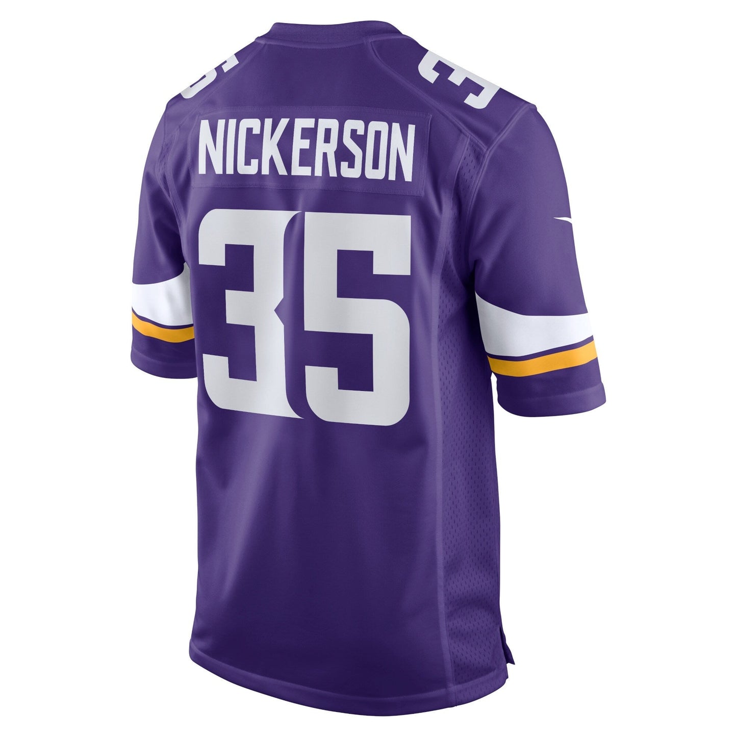 Parry Nickerson Minnesota Vikings Home Game Jersey - Purple football jersey product view 3