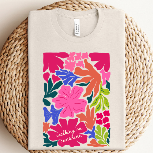 Shine Floral Summer Graphic Tee Unisex T-shirt, Sweatshirt, Hoodie, Long Sleeve Tee - T-Shirt, Sweatshirt, Hoodie