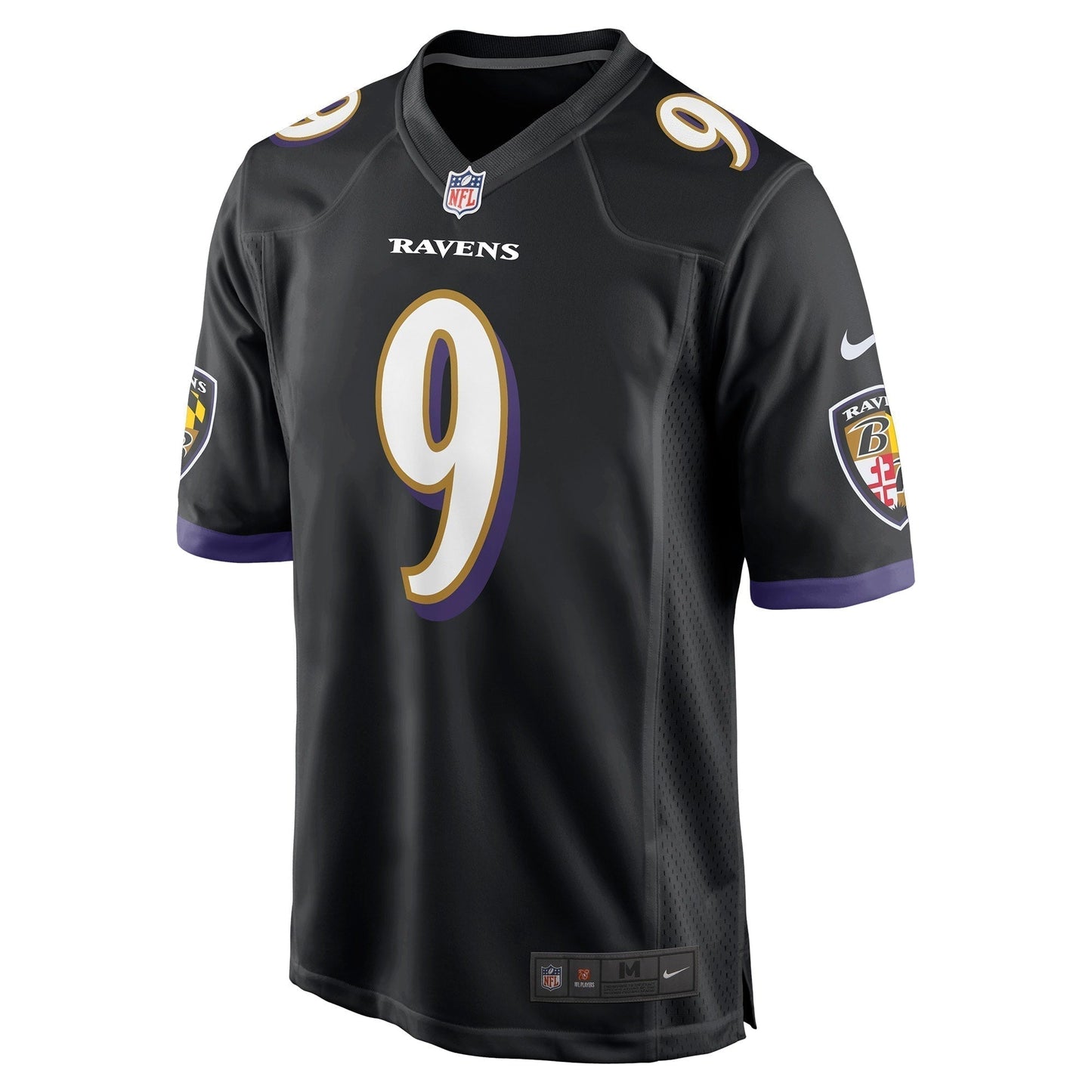 Justin Tucker Baltimore Ravens Game Jersey - Black football jersey product view 2