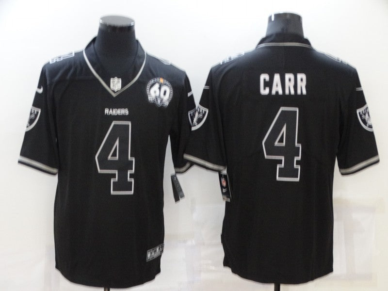 Men's Las Vegas Raiders Derek Carr #4 Black Alternate Player Jersey1 football jersey product view 1
