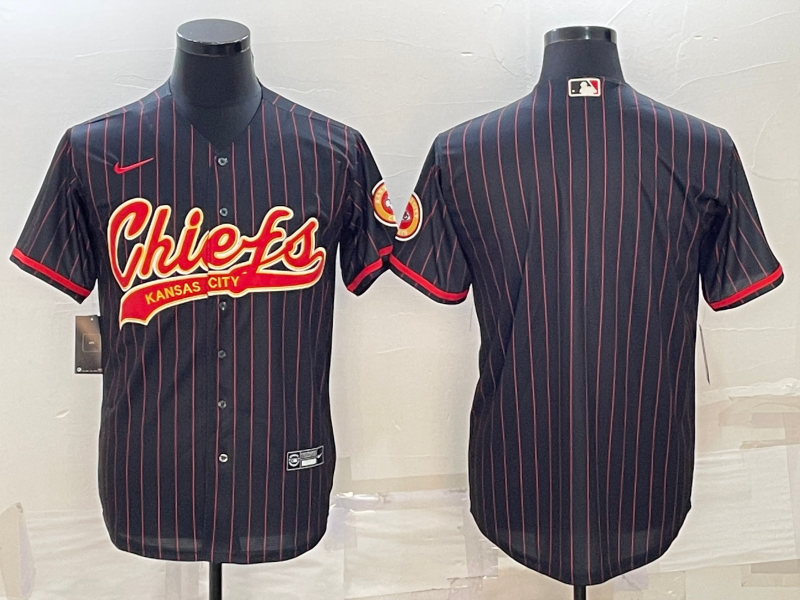 Men's Kansas City Chiefs Black Blank Player Jersey1 football jersey product view 1
