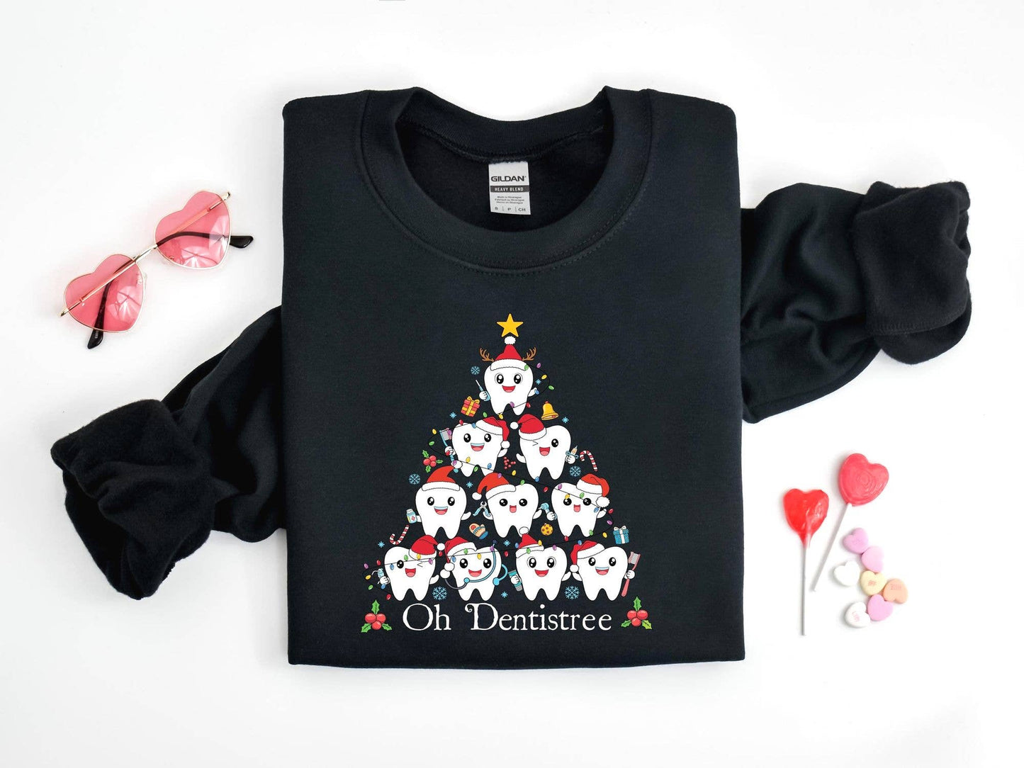 Funny Christmas Dentist Sweatshirt Holiday Dental Squad Gift Unisex T-shirt, Sweatshirt, Hoodie, Long Sleeve Tee - T-Shirt, Sweatshirt, Hoodie