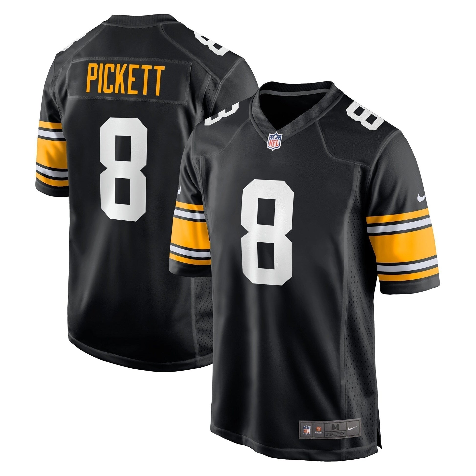 Kenny Pickett Pittsburgh Steelers Alternate Game Jersey - Black football jersey product view 1