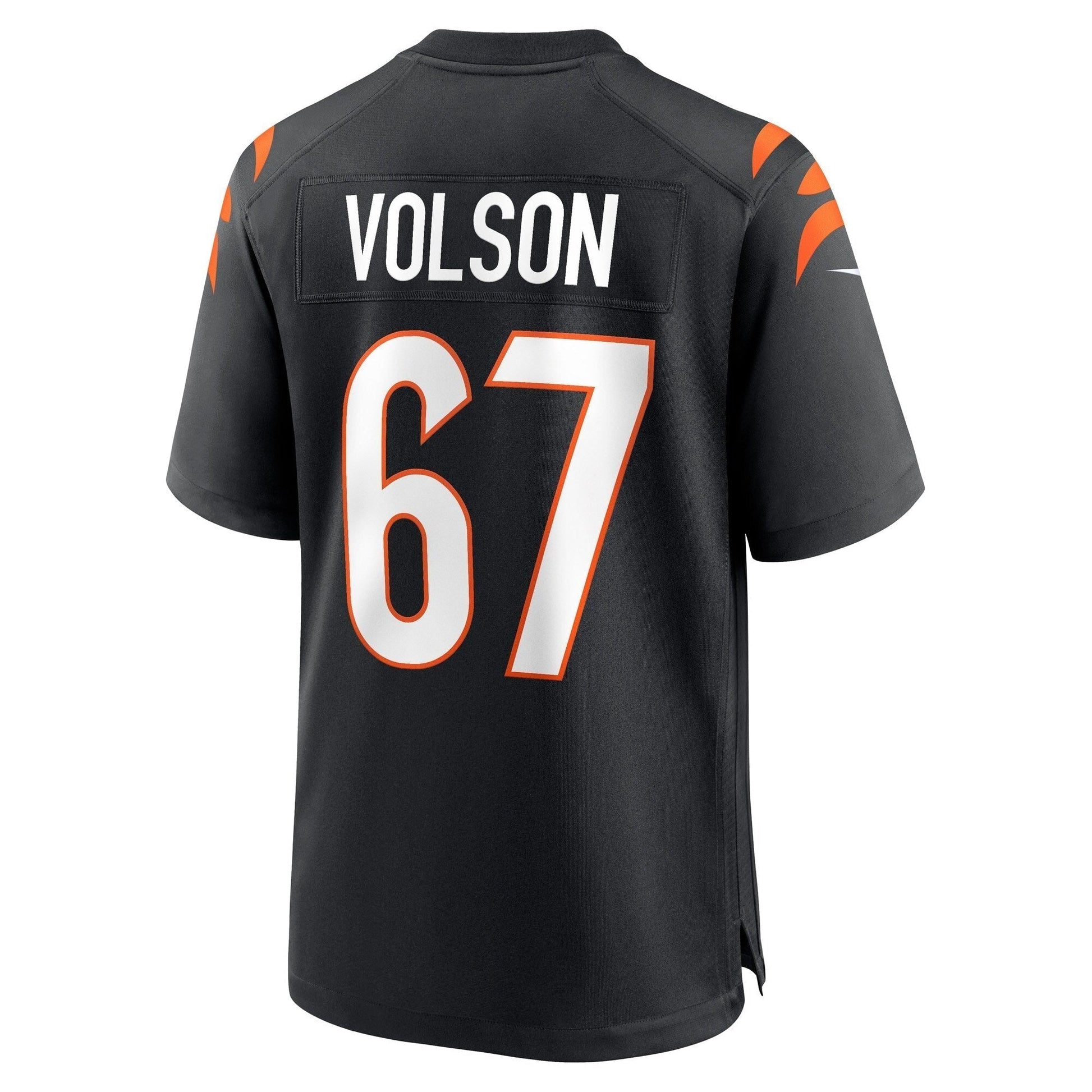 Cordell Volson Cincinnati Bengals Game Jersey - Black football jersey product view 3