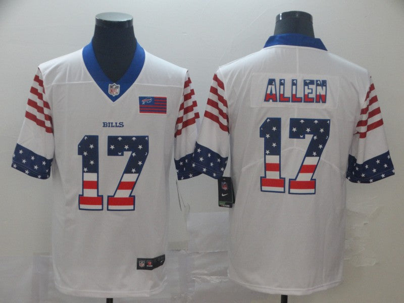 Men's Buffalo Bills Josh Allen #17 White Alternate Game Jersey1 football jersey product view 1