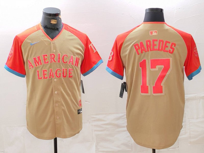 Men's American League Isaac Paredes Cream 2024 MLB All-Star Game Limited Player Jersey baseball jersey product view 1