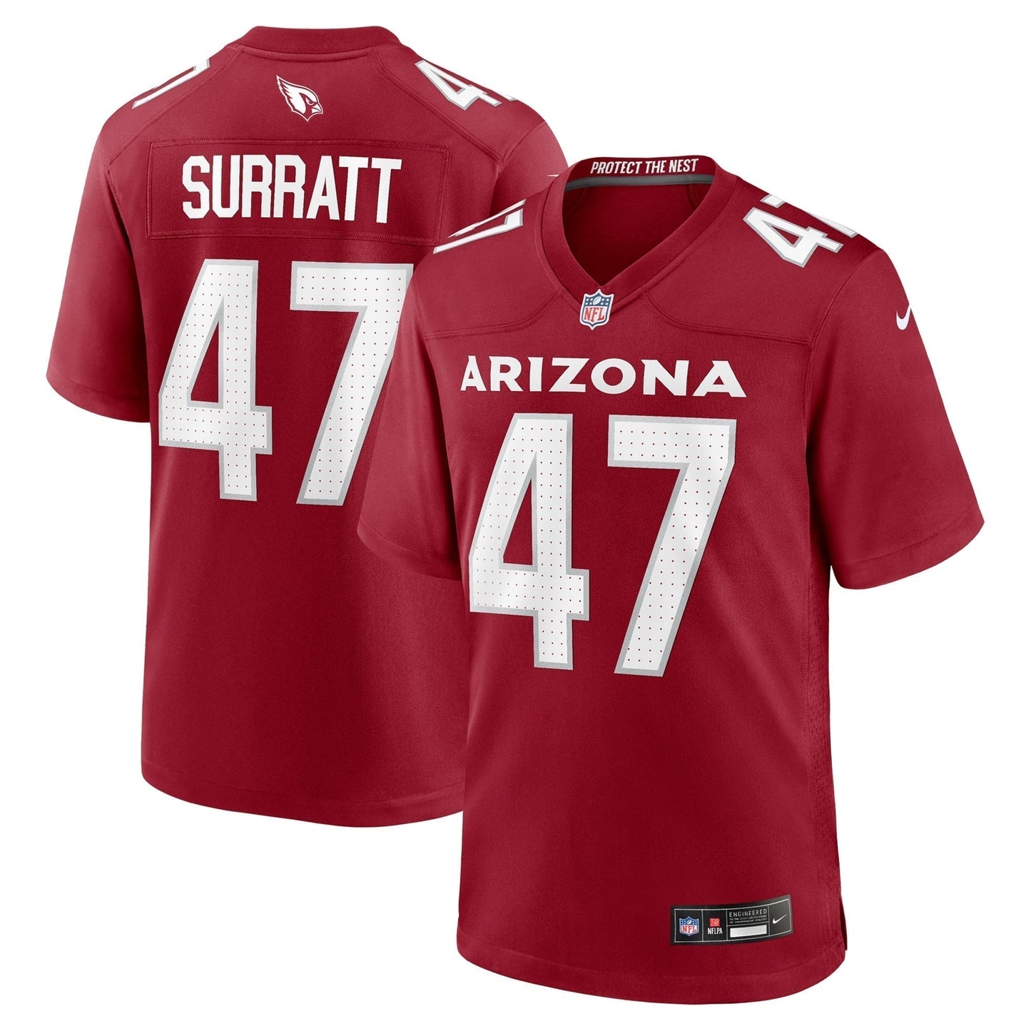 Sage Surratt Arizona Cardinals Team Game Jersey - Cardinal football jersey product view 1