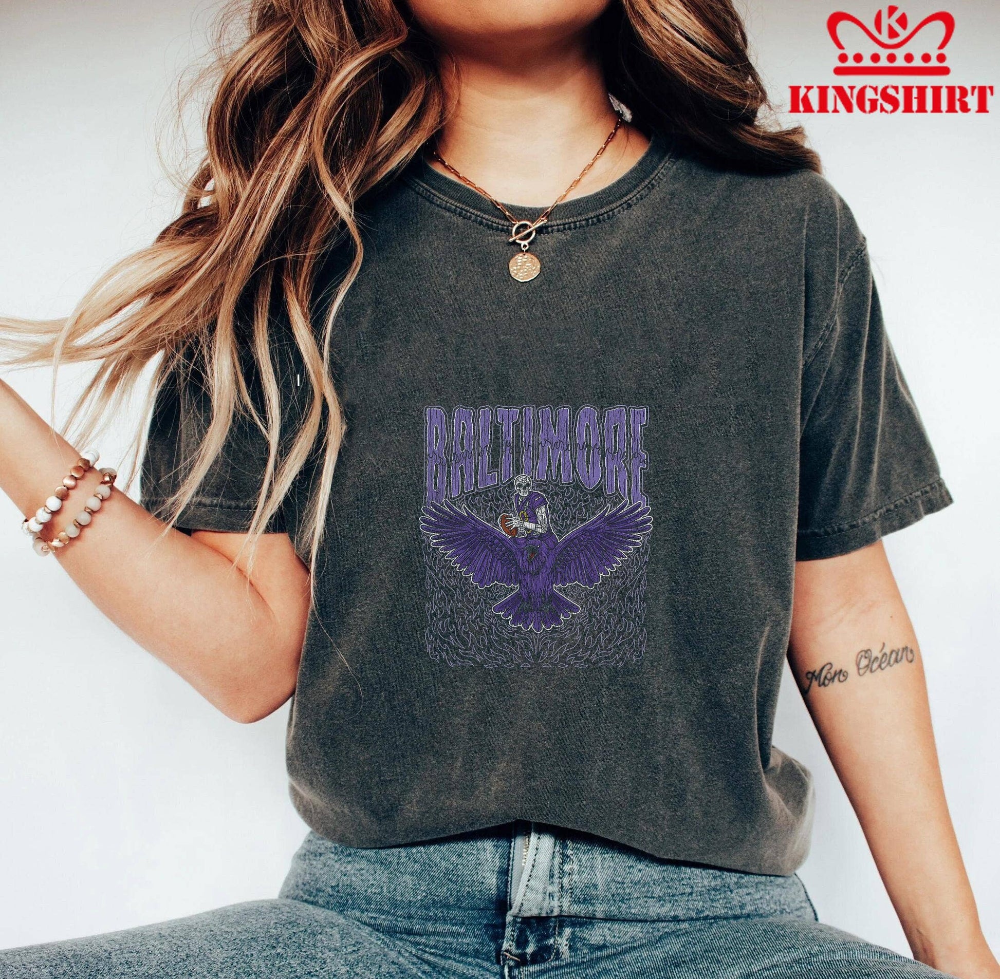 Baltimore Night Ravens - Dominate the Skies Unisex T-shirt, Sweatshirt, Hoodie, Long Sleeve Tee - T-Shirt, Sweatshirt, Hoodie