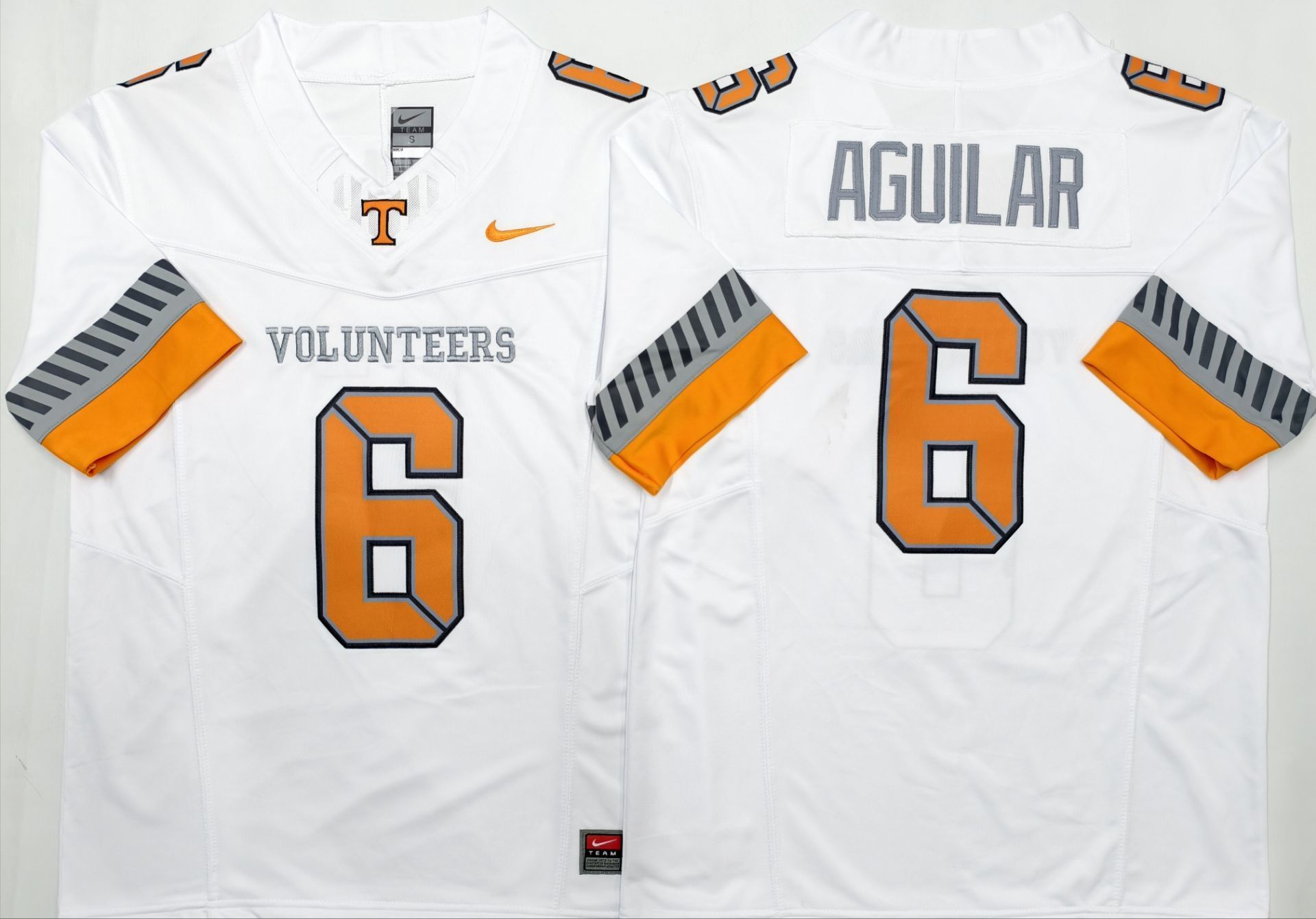 Men's Tennessee Volunteers Joey Aguilar White Player Game Jersey sports jersey product view 1