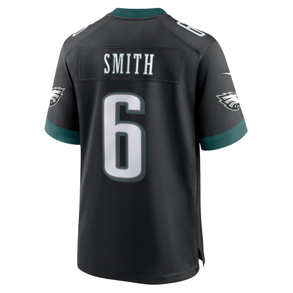 P.Eagles #6 DeVonta Smith Black Alternate Game Jersey football jersey product view 1