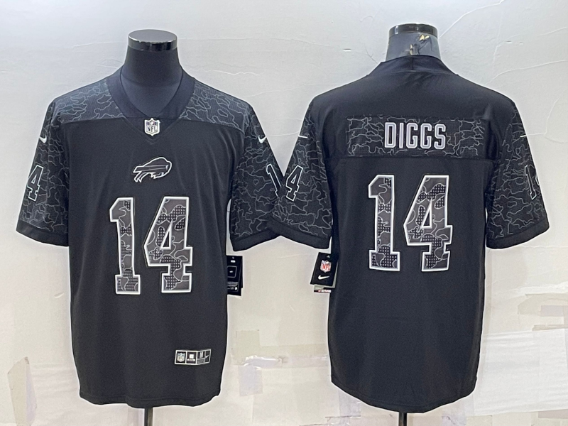 Men's Buffalo Bills Stefon Diggs Black RFLCTV Limited Jersey football jersey product view 1