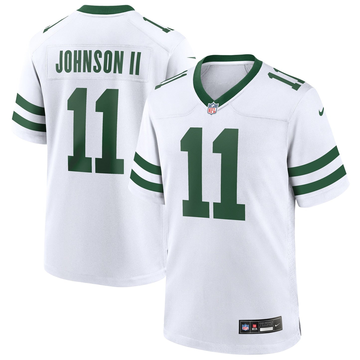 Jermaine Johnson II New York Jets Game Jersey - Legacy White football jersey product view 1