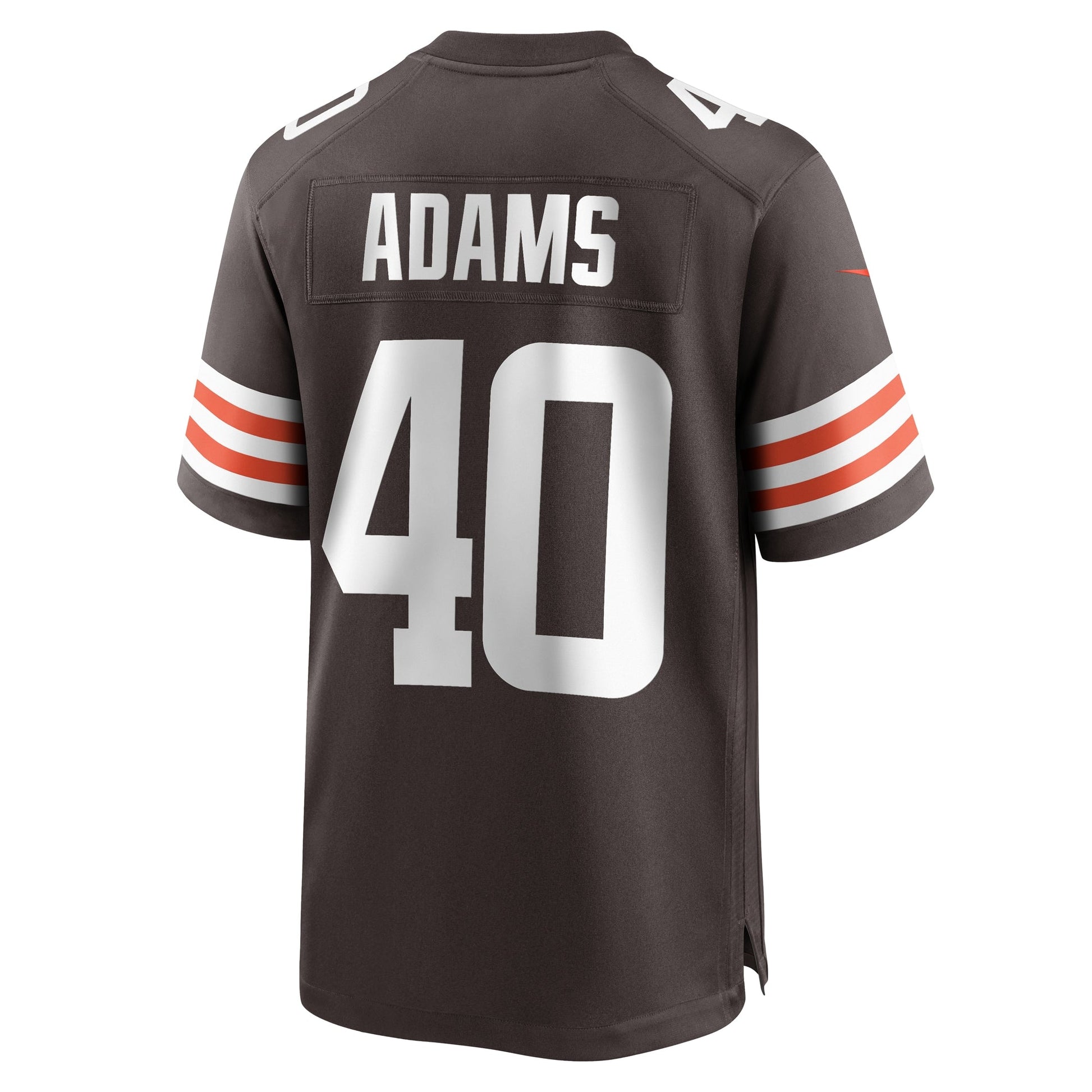 Matthew Adams Cleveland Browns Game Jersey - Brown football jersey product view 3